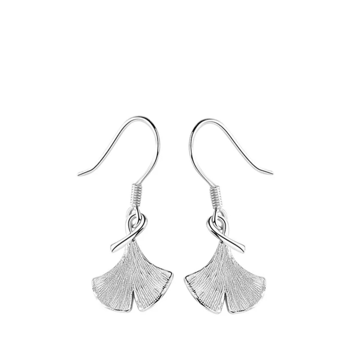 Women's Leaf-Shaped Earrings Handcrafted 925 Sterling Silver