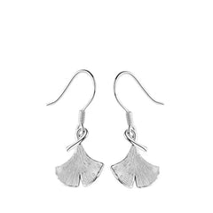 Women's Leaf-Shaped Earrings Handcrafted 925 Sterling Silver