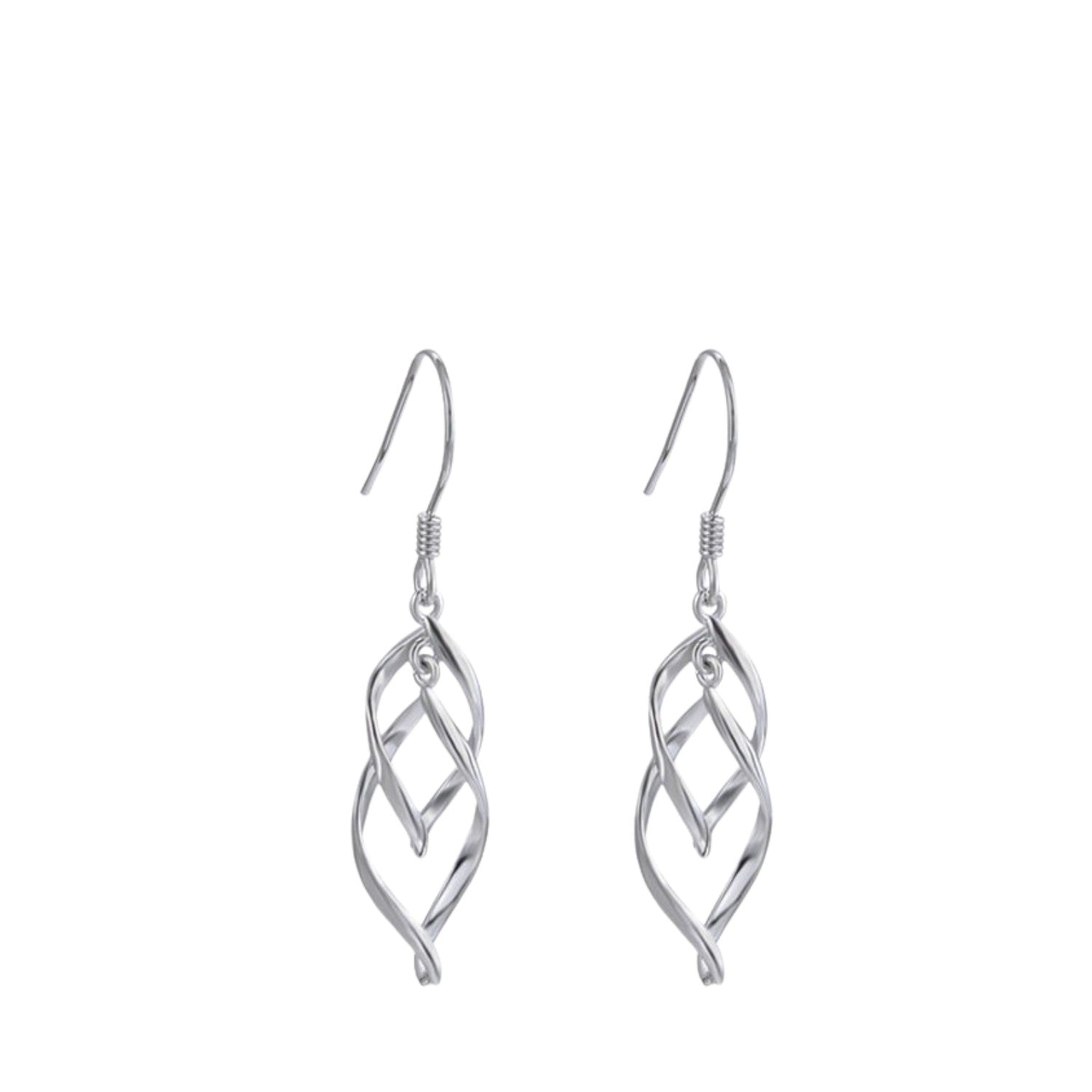 Women's Leaf-Shaped Earrings Handcrafted 925 Sterling Silver