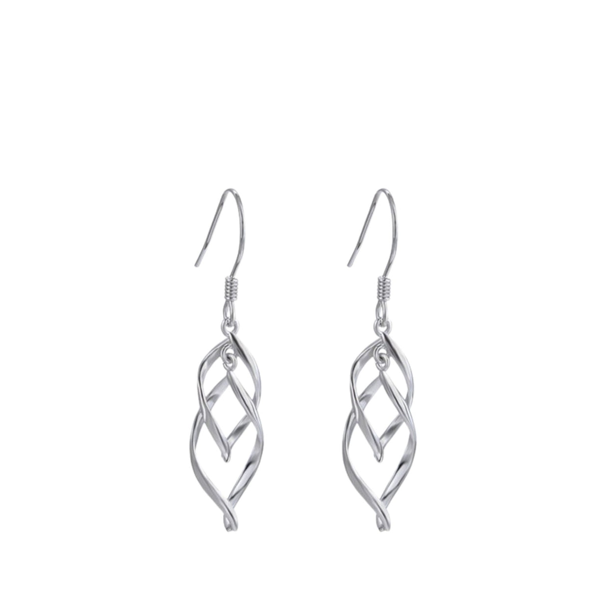 Women's Leaf-Shaped Earrings Handcrafted 925 Sterling Silver