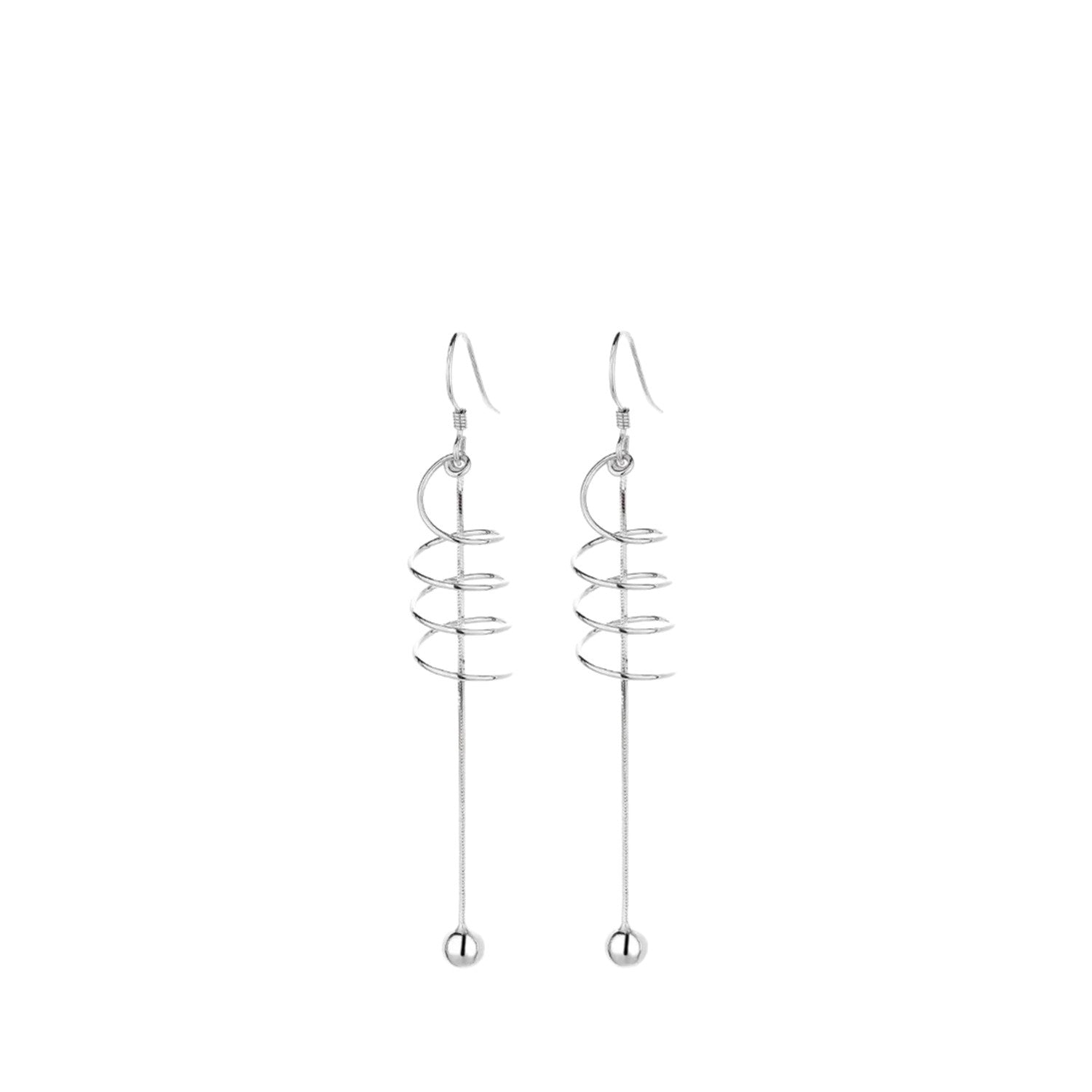 Women's Long Chain Earrings Handcrafted 925 Sterling Silver