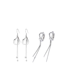 Women's Long Chain Earrings Handcrafted 925 Sterling Silver