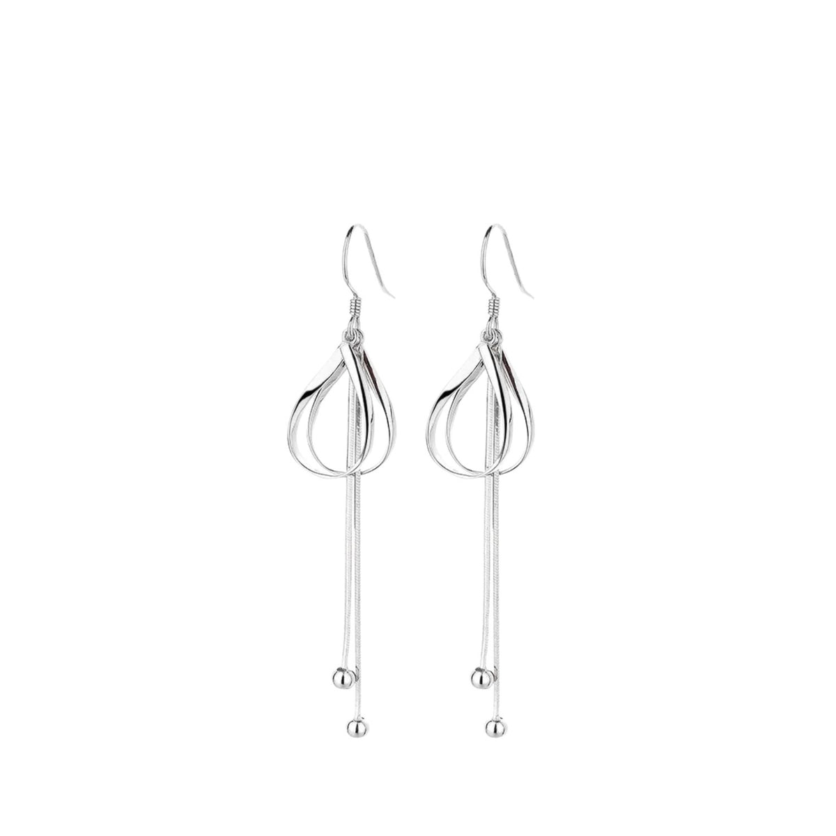 Women's Long Chain Earrings Handcrafted 925 Sterling Silver