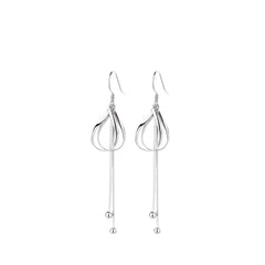Women's Long Chain Earrings Handcrafted 925 Sterling Silver