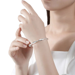 Women's Lotus Bud Style Bracelet Handcrafted 999 Fine Silver