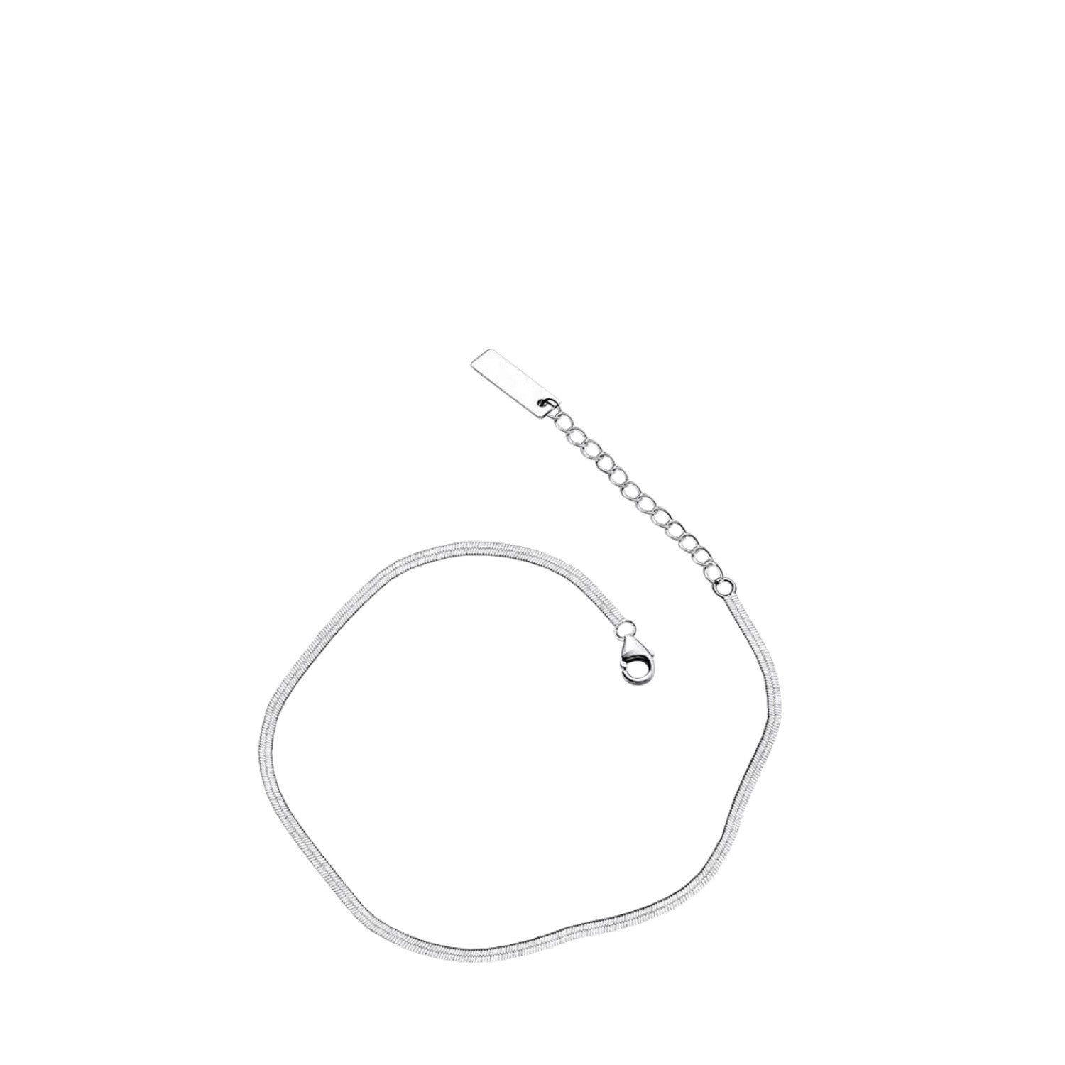 Women's Noodle-Style Anklet Handcrafted 925 Sterling Silver