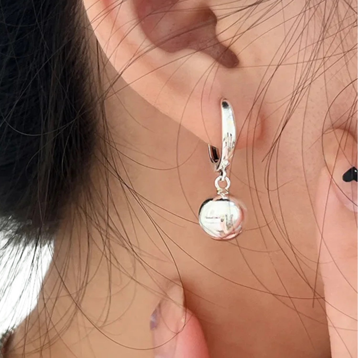 Women's Plain Round Earrings Handcrafted 925 Sterling Silver