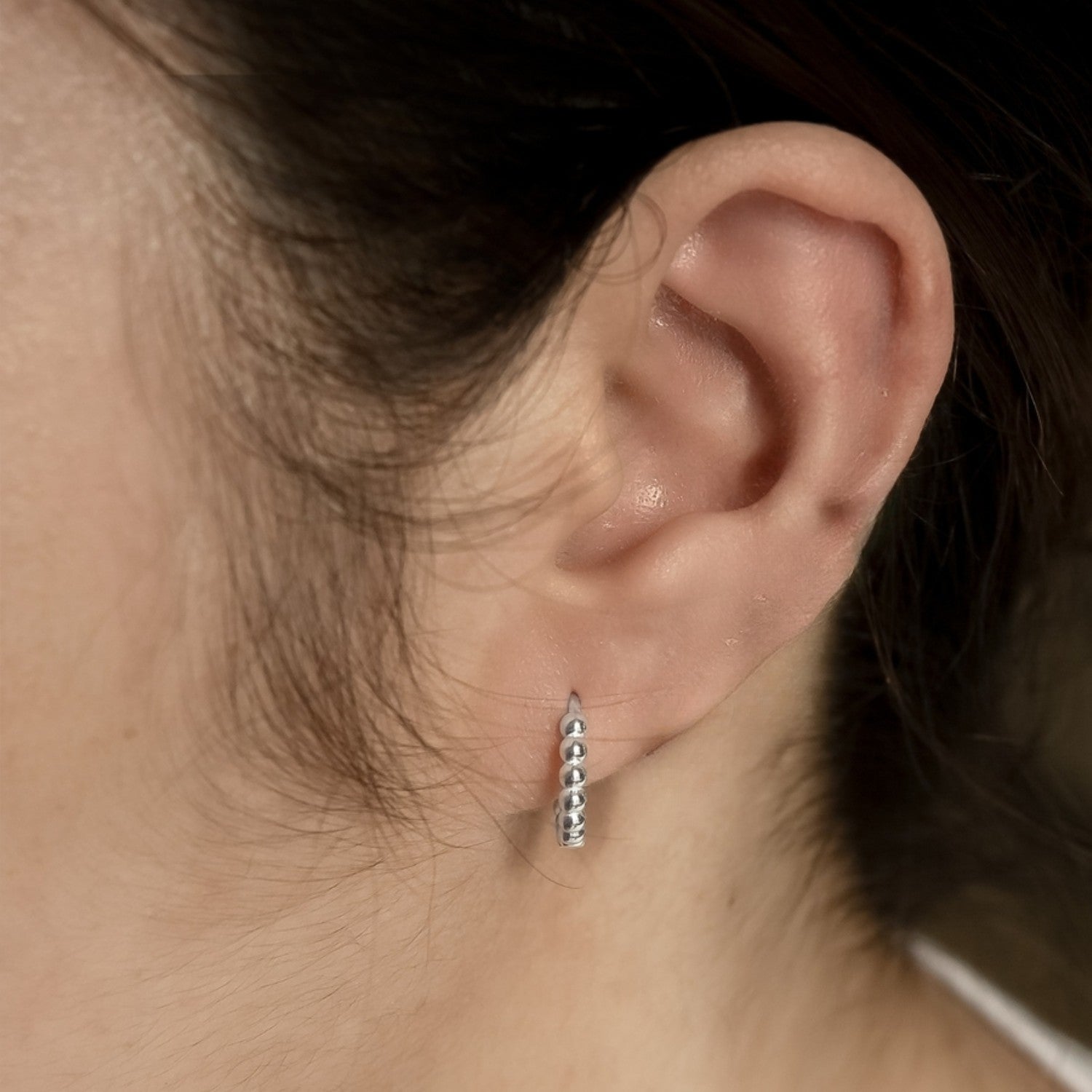 Women's Polka Dot Earrings Handcrafted 925 Sterling Silver