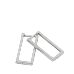 Women's Rectangular Earrings Handcrafted 925 Sterling Silver