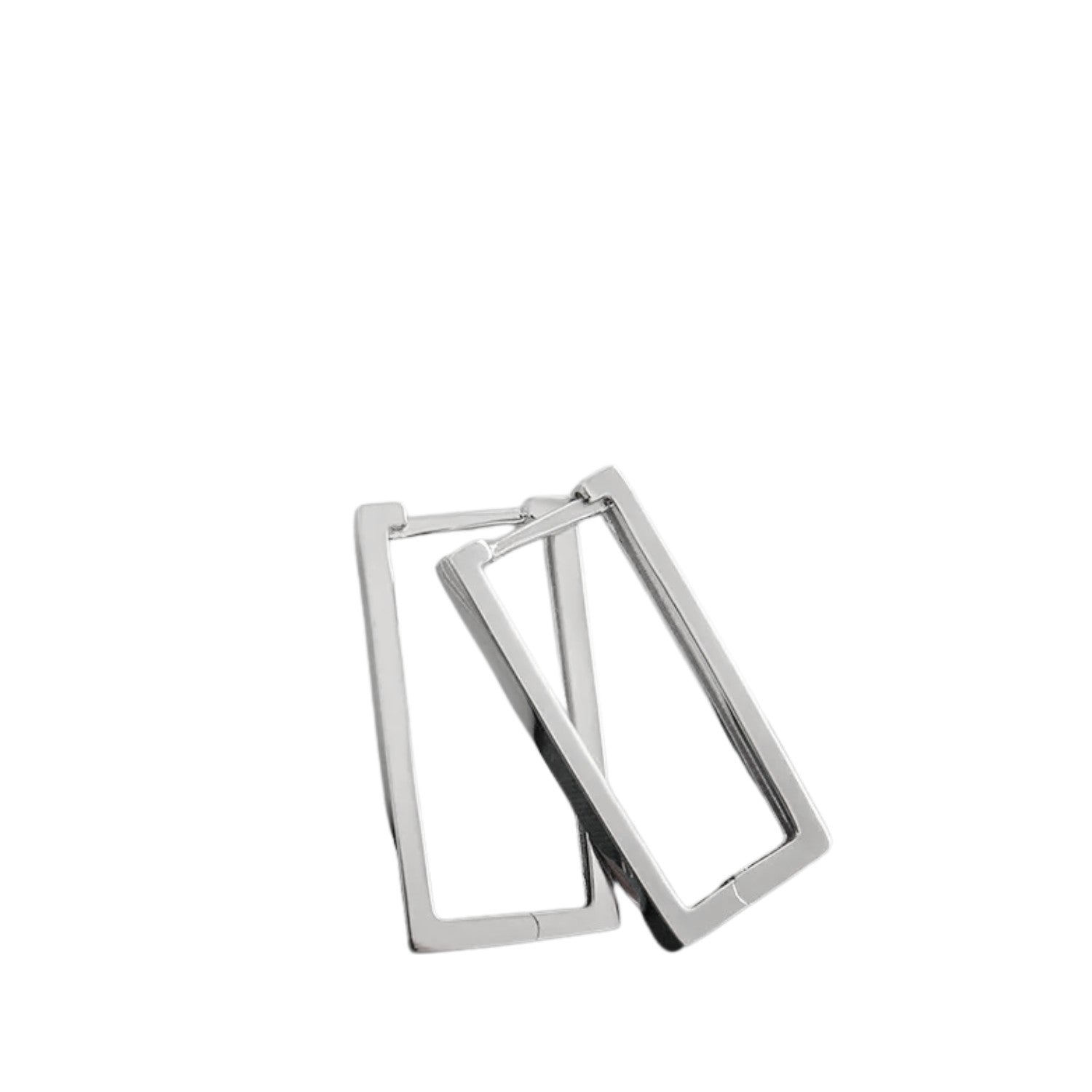 Women's Rectangular Earrings Handcrafted 925 Sterling Silver