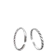 Women's Ring with C-shaped Handcrafted 925 Sterling Silver