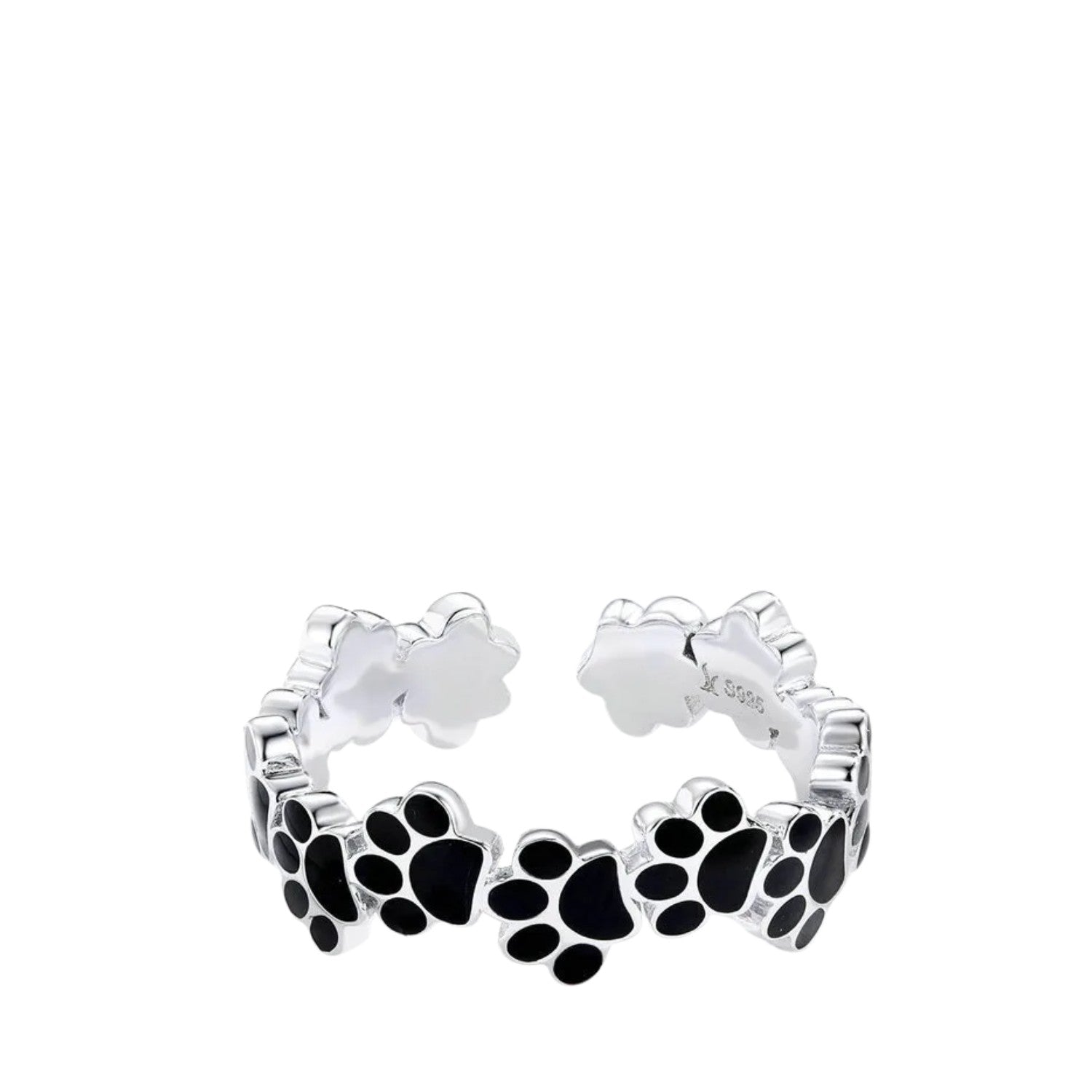 Women's Ring with Pet Paw Design Handcrafted 925 Sterling Silver