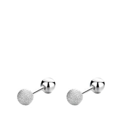 Women's Round Bead Earrings Handcrafted 925 Sterling Silver