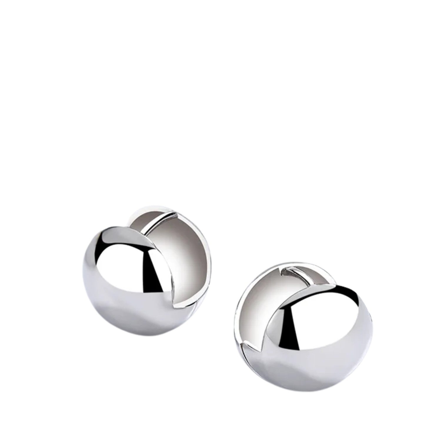 Women's Round Earrings Handcrafted 925 Sterling Silver