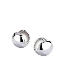 Women's Round Earrings Handcrafted 925 Sterling Silver