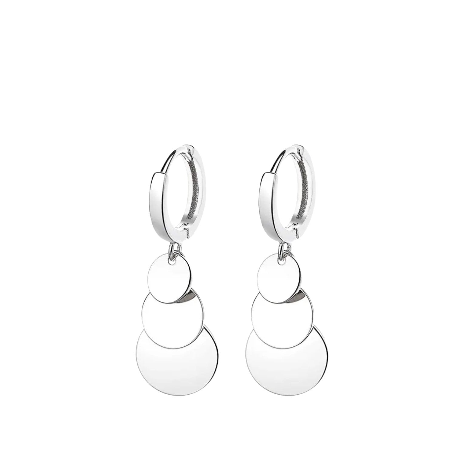 Women's Round Earrings Handcrafted 925 Sterling Silver