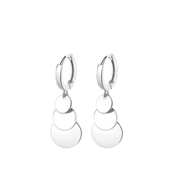 Women's Round Earrings Handcrafted 925 Sterling Silver