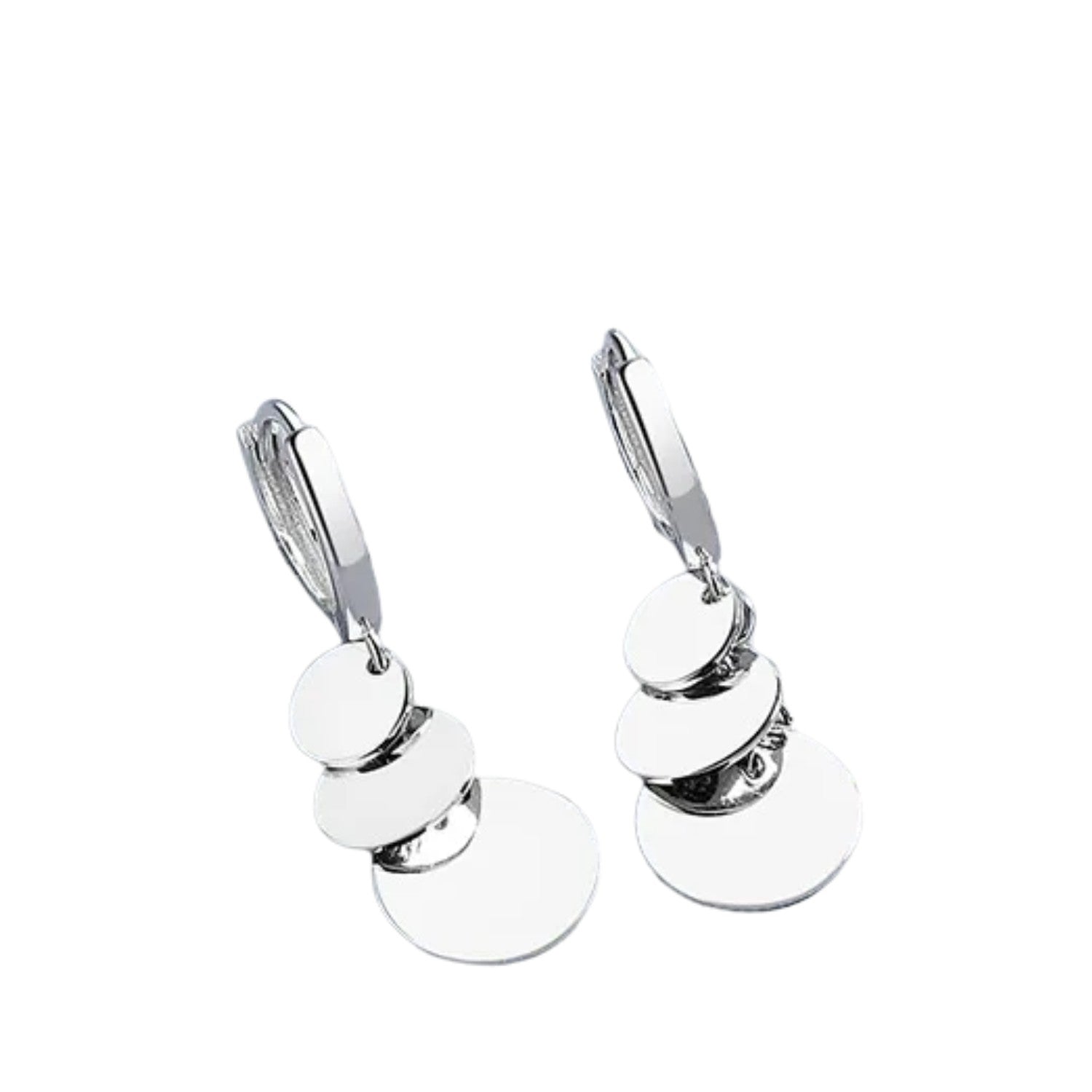 Women's Round Earrings Handcrafted 925 Sterling Silver
