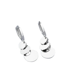 Women's Round Earrings Handcrafted 925 Sterling Silver