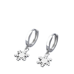 Women's Snowflake-shaped Earrings Handcrafted 925 Sterling Silver