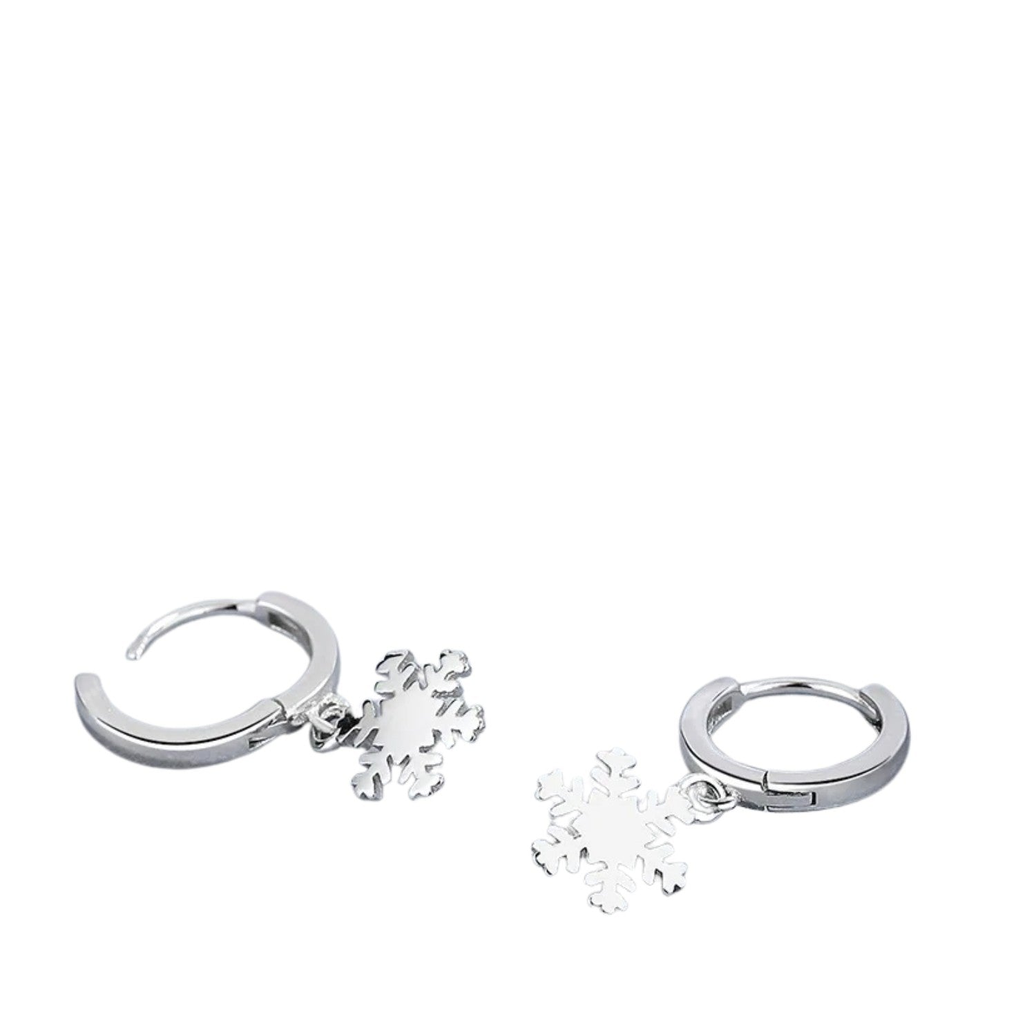Women's Snowflake-shaped Earrings Handcrafted 925 Sterling Silver