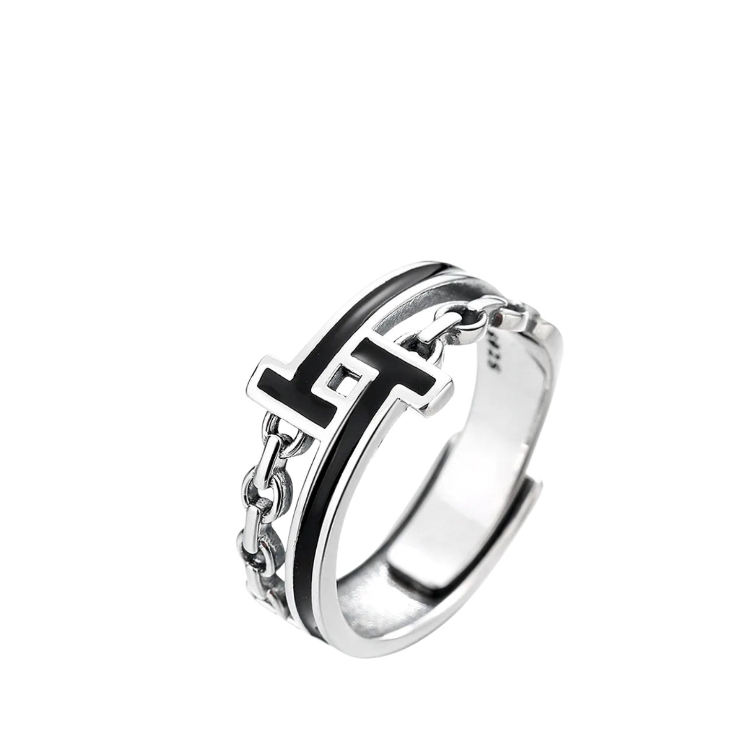 Women's T-shaped Ring Handcrafted 925 Sterling Silver