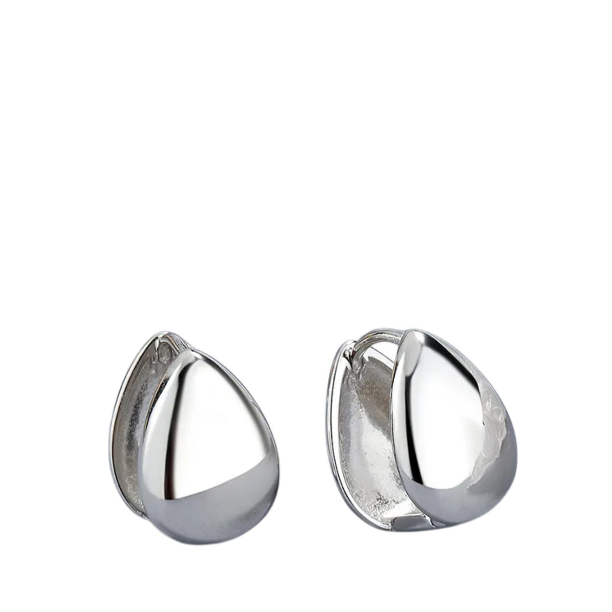 Women's Teardrop Shaped Earrings Handcrafted 925 Sterling Silver
