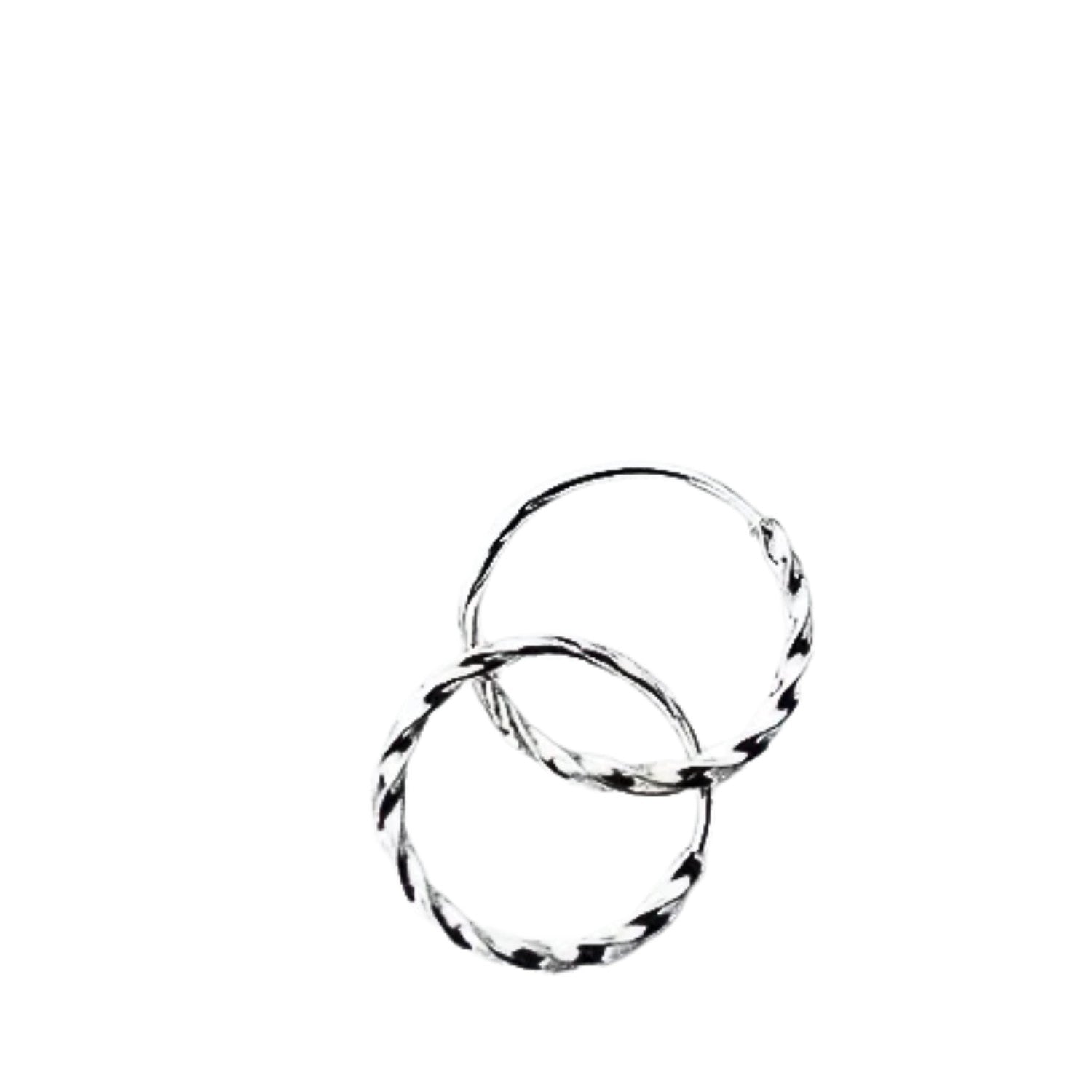 Women's Twisted Chain Earrings Handcrafted 925 Sterling Silver