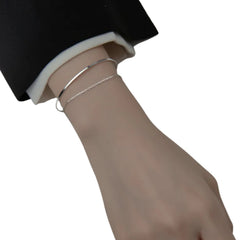 Women's Two-Layer Bracelet  Handcrafted 925 Sterling Silver