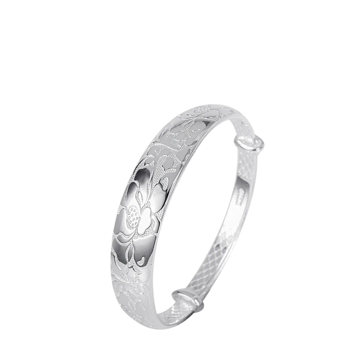 Women's Wide Bracelet Handcrafted 999 Fine Silver