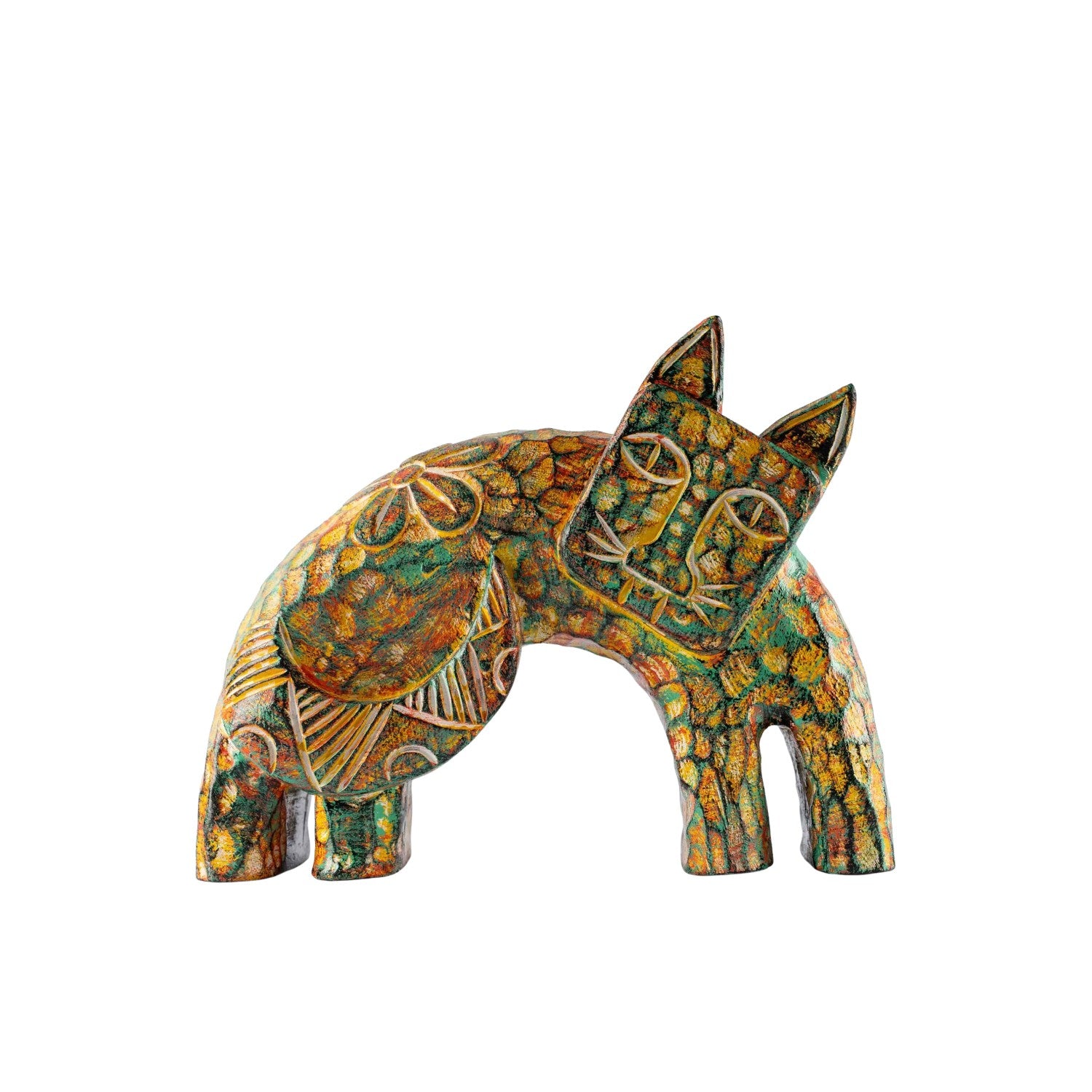 Wooden Curved Cat