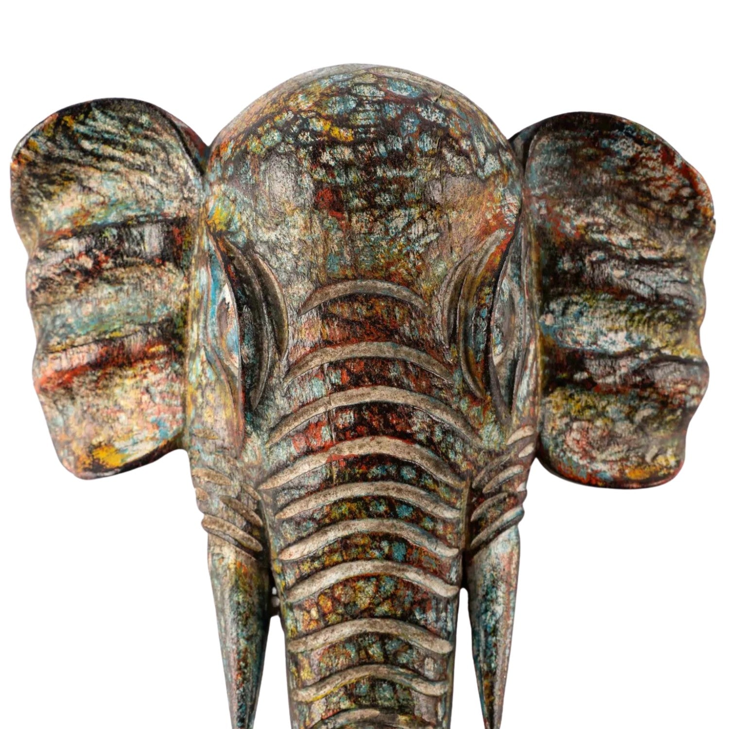 Wooden Elephant Head Wall Hanging