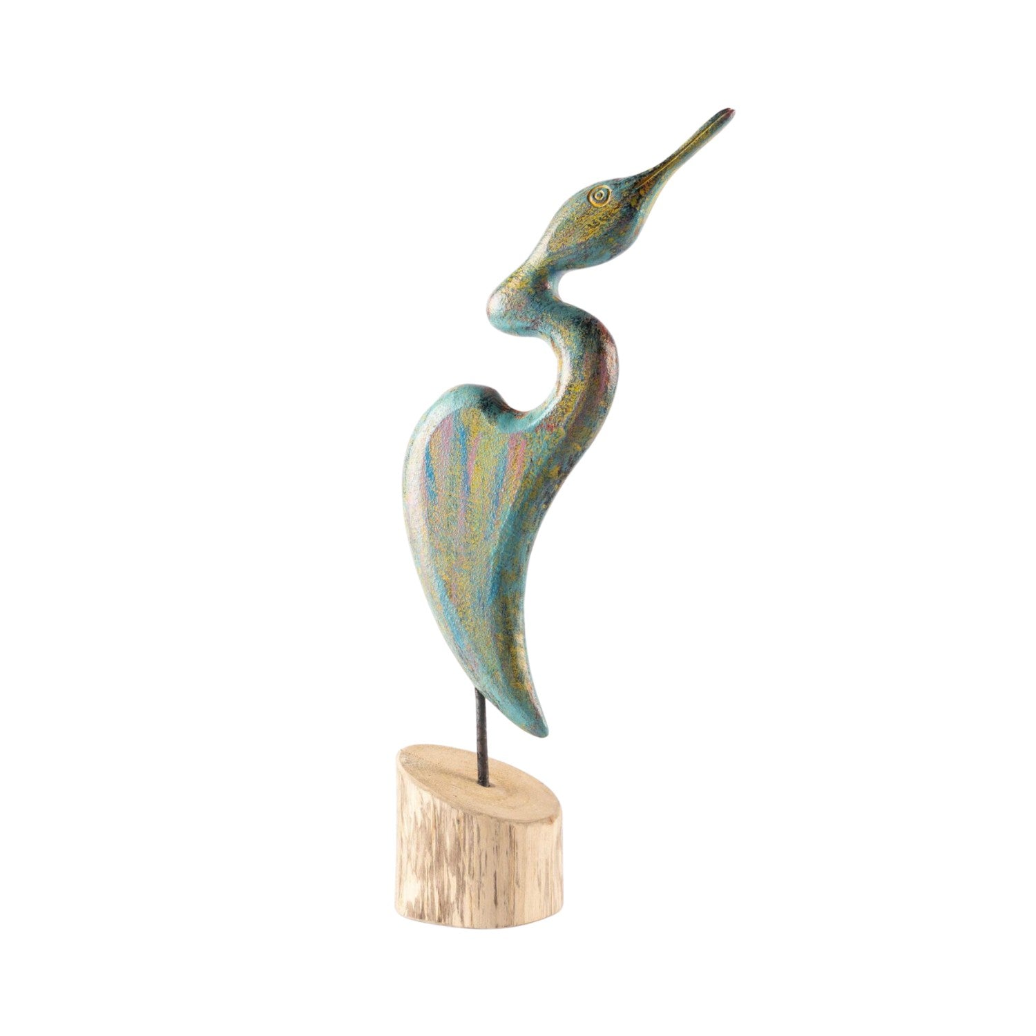 Wooden Stork Figurine