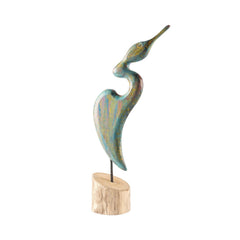 Wooden Stork Figurine