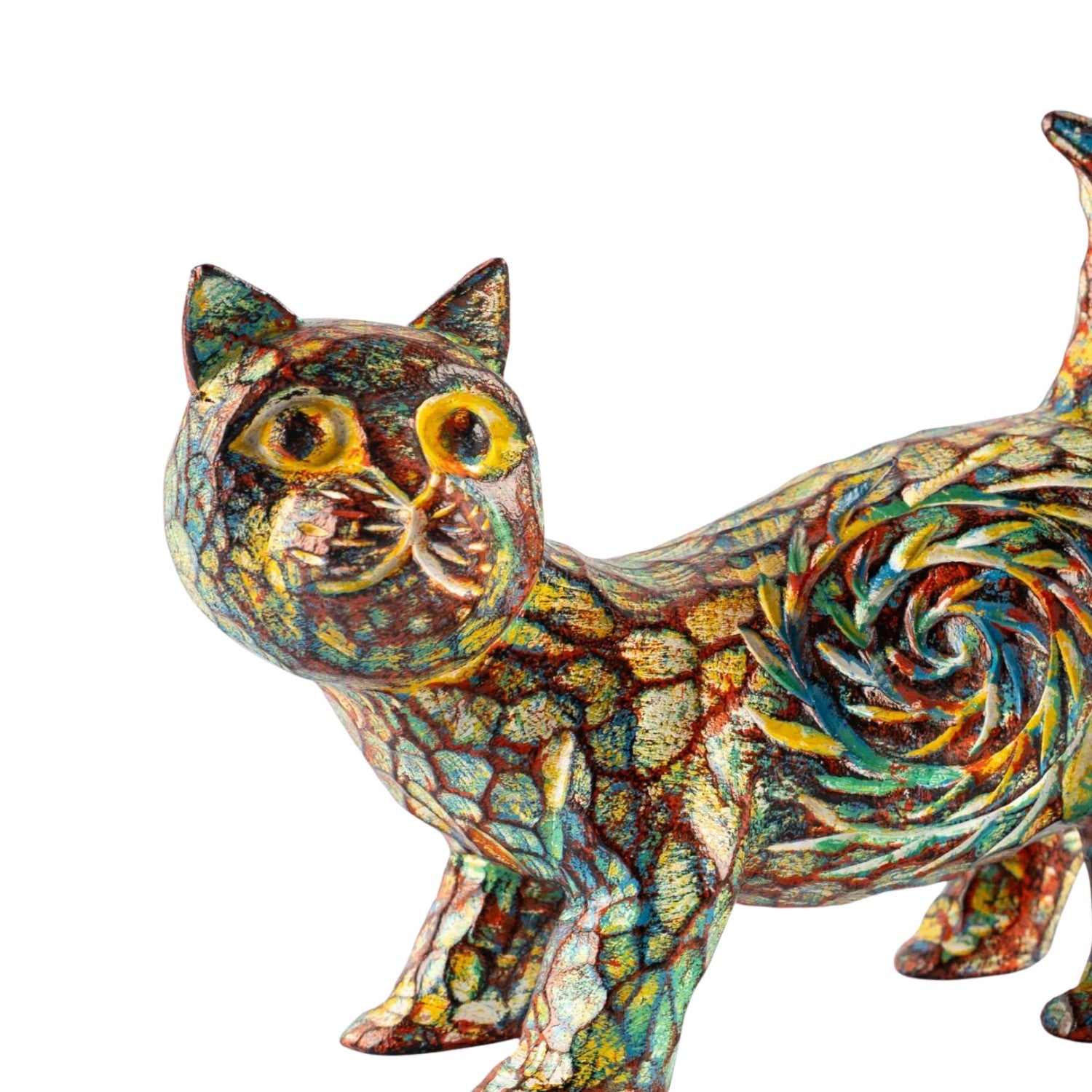 Wooden Yoga Cat