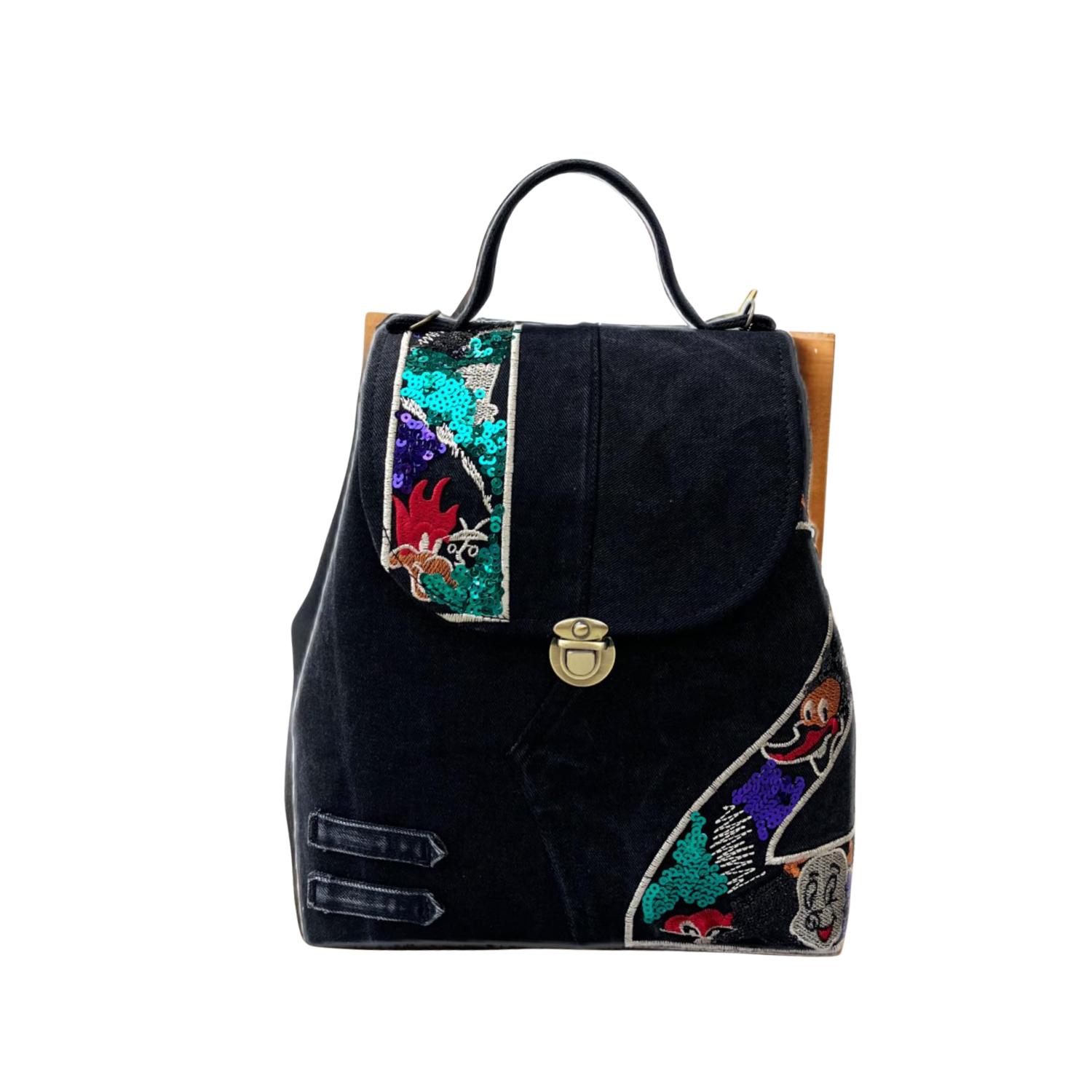 Handmade Upcycled Denim Doctor Backpack